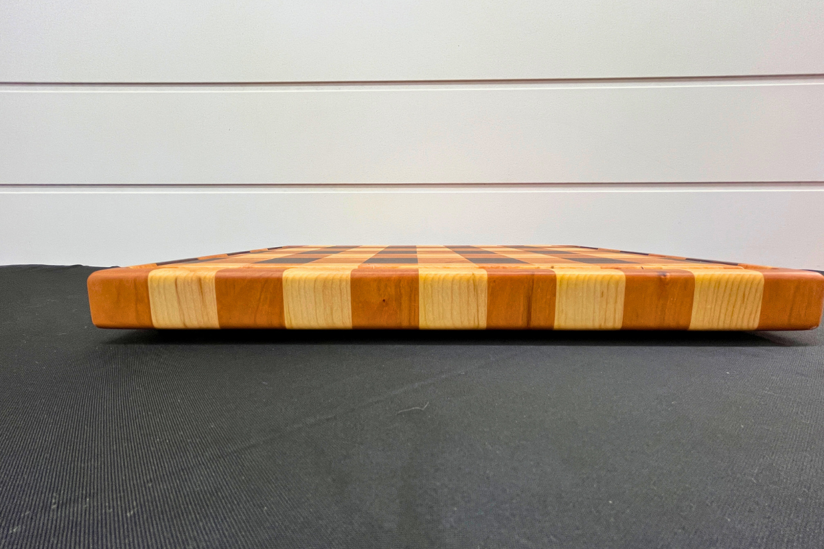 Maple, Cherry & Walnut Gingham End Grain Cutting Board 11.5" x 16" x 1.25"