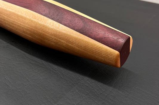 French Pastry Rolling Pin – Cherry, Maple & Purple Heart Hardwood - 16.5" x 2.25"