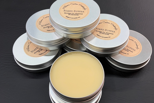 All Natural Beeswax, Mineral Oil & Carnauba Board Butter 4oz can