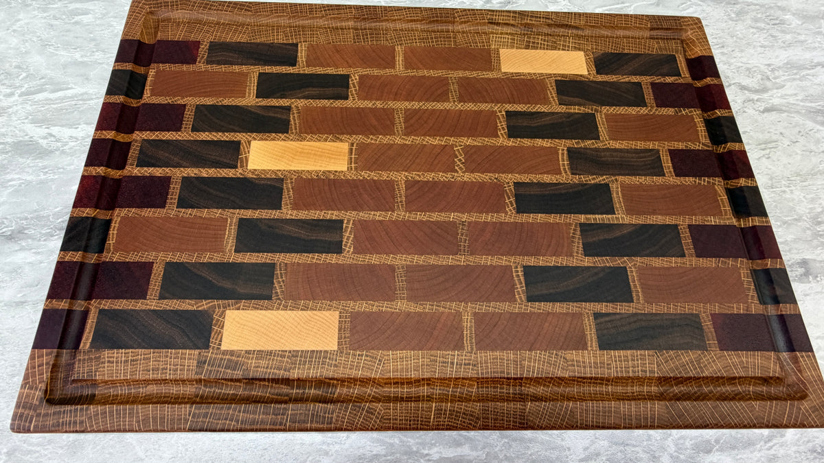 Brick Pattern End Grain Cutting Board 10-3/4" x 15-3/4" x 1-1/4"