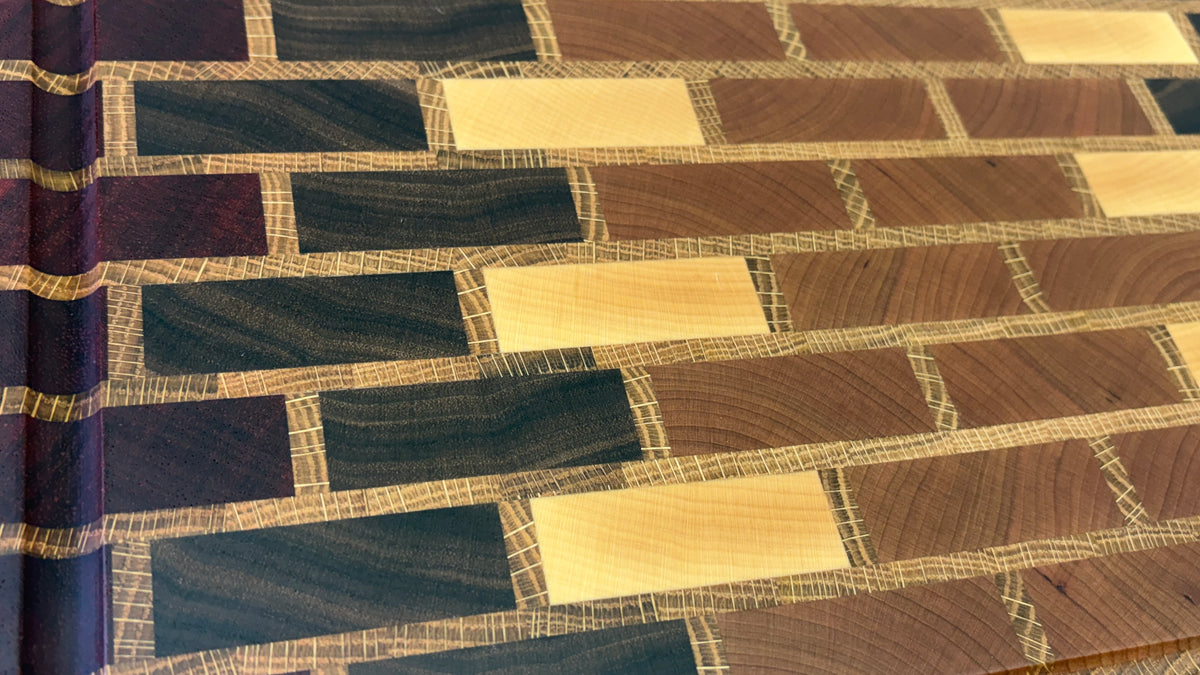 Brick Pattern End Grain Cutting Board 11-3/4" x 16" x 1-1/4"