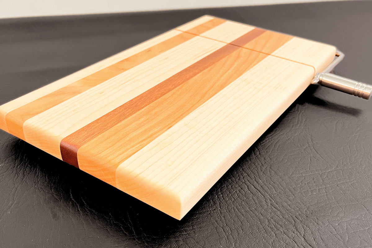 Maple, Tiama & Cherry Cheese Slicer 7" x 13" x 3/4"