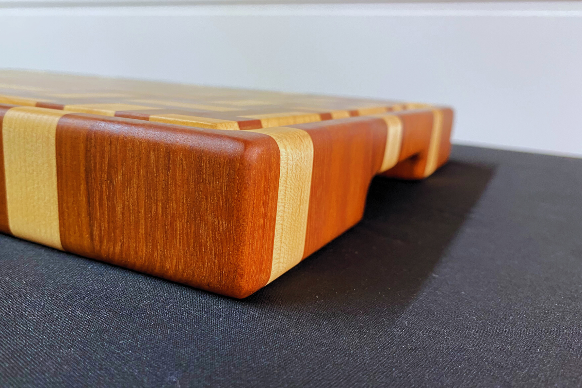 End Grain Basketweave Cutting Board – Hard Maple & Niove - 11.75" x 17.25" x 1.625"