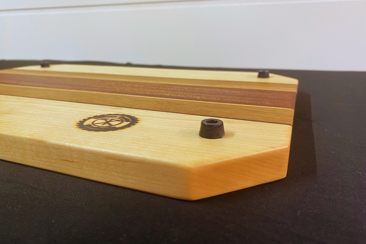 Handcrafted Cutting Board – Hard Maple, White Oak, Walnut & Tiama - 11.75" x 17.25" x .75"