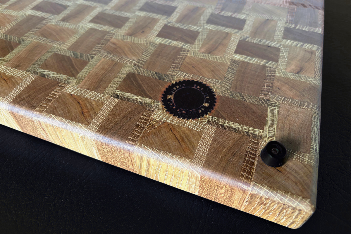 Cherry & White Oak End Grain Basketweave Pattern 11-1/4" x 16-1/2" x 1-1/4"