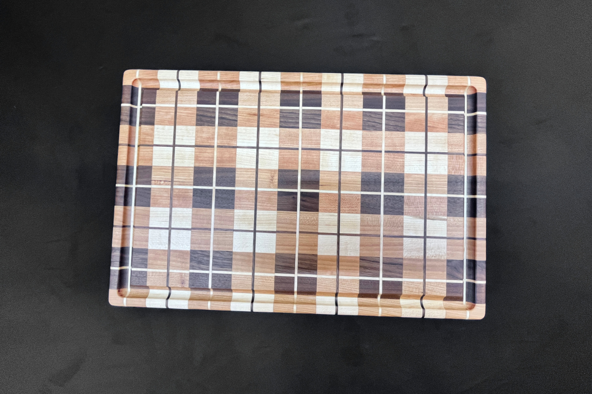 Maple, Cherry & Walnut Edge Grain Cutting Board 10.25" x 15.75" x 1.25"