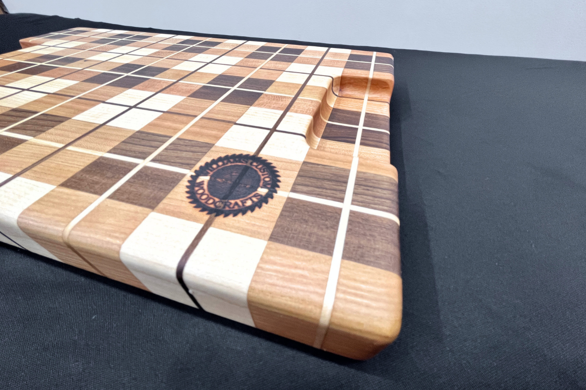Maple, Cherry & Walnut Edge Grain Cutting Board 10.25" x 15.75" x 1.25"