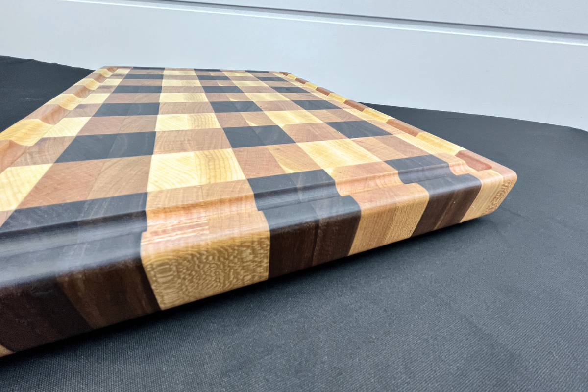 Maple, Cherry & Walnut Gingham End Grain Cutting Board 11.5" x 16" x 1.25"