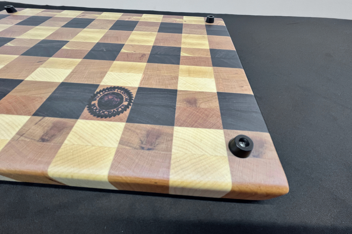Maple, Cherry & Walnut Gingham End Grain Cutting Board 11.5" x 16" x 1.25"