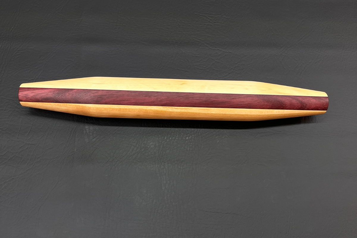 French Pastry Rolling Pin – Cherry, Maple & Purple Heart Hardwood - 16.5" x 2.25"