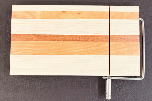 Maple, Tiama & Cherry Cheese Slicer 7" x 13" x 3/4"