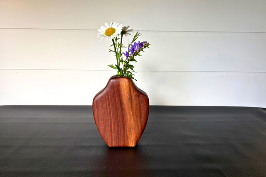 Handcrafted Walnut Bud Vase 2" x 5-1/2" x 7"