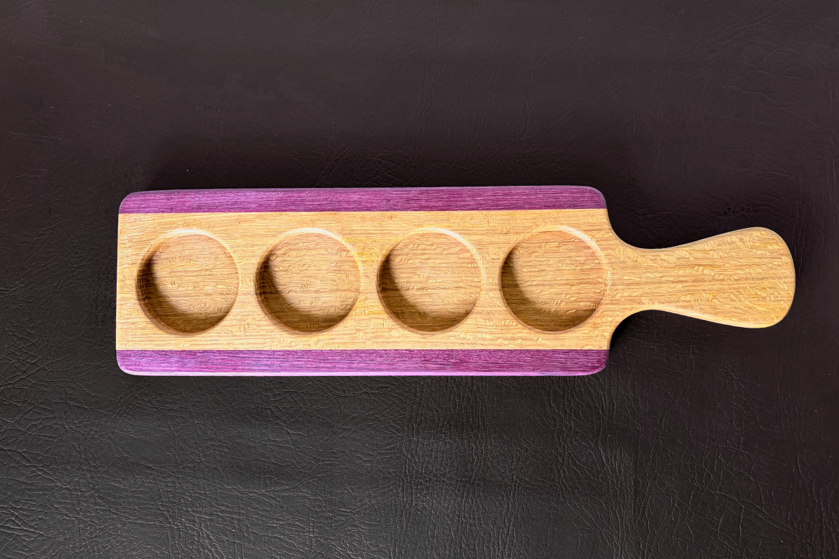 White Oak & Purple Heart Flight Board 5-3/4" x 20" x 1"