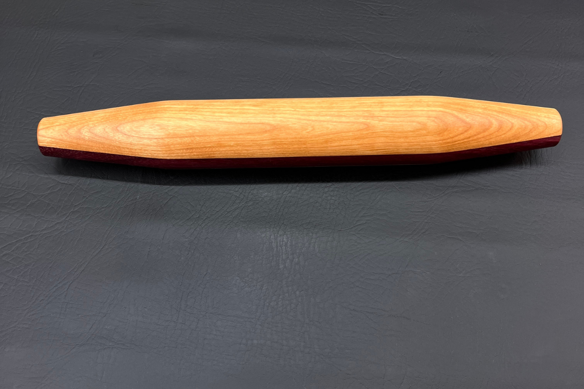 French Pastry Rolling Pin – Cherry, Maple & Purple Heart Hardwood - 16.5" x 2.25"