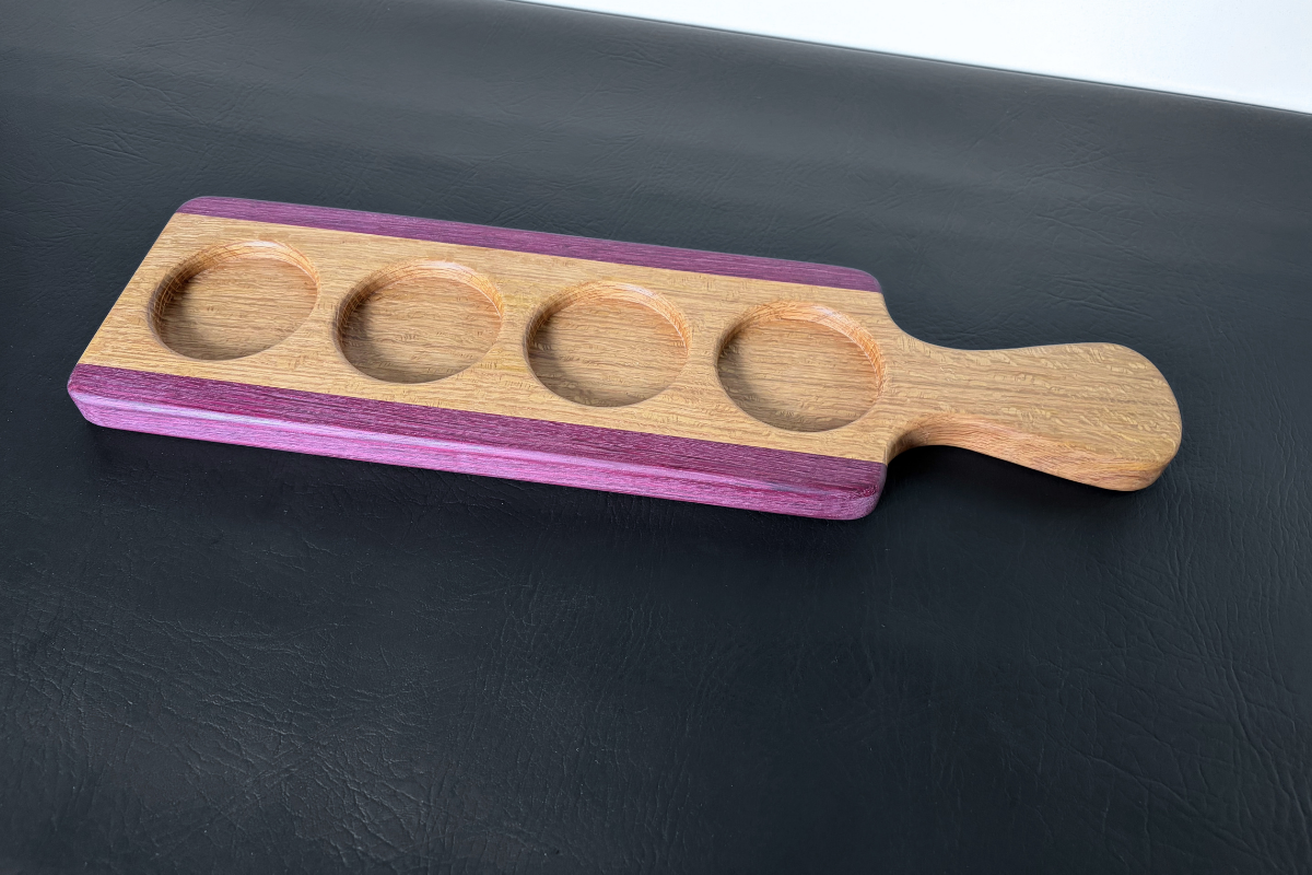 White Oak & Purple Heart Flight Board 5-3/4" x 20" x 1"