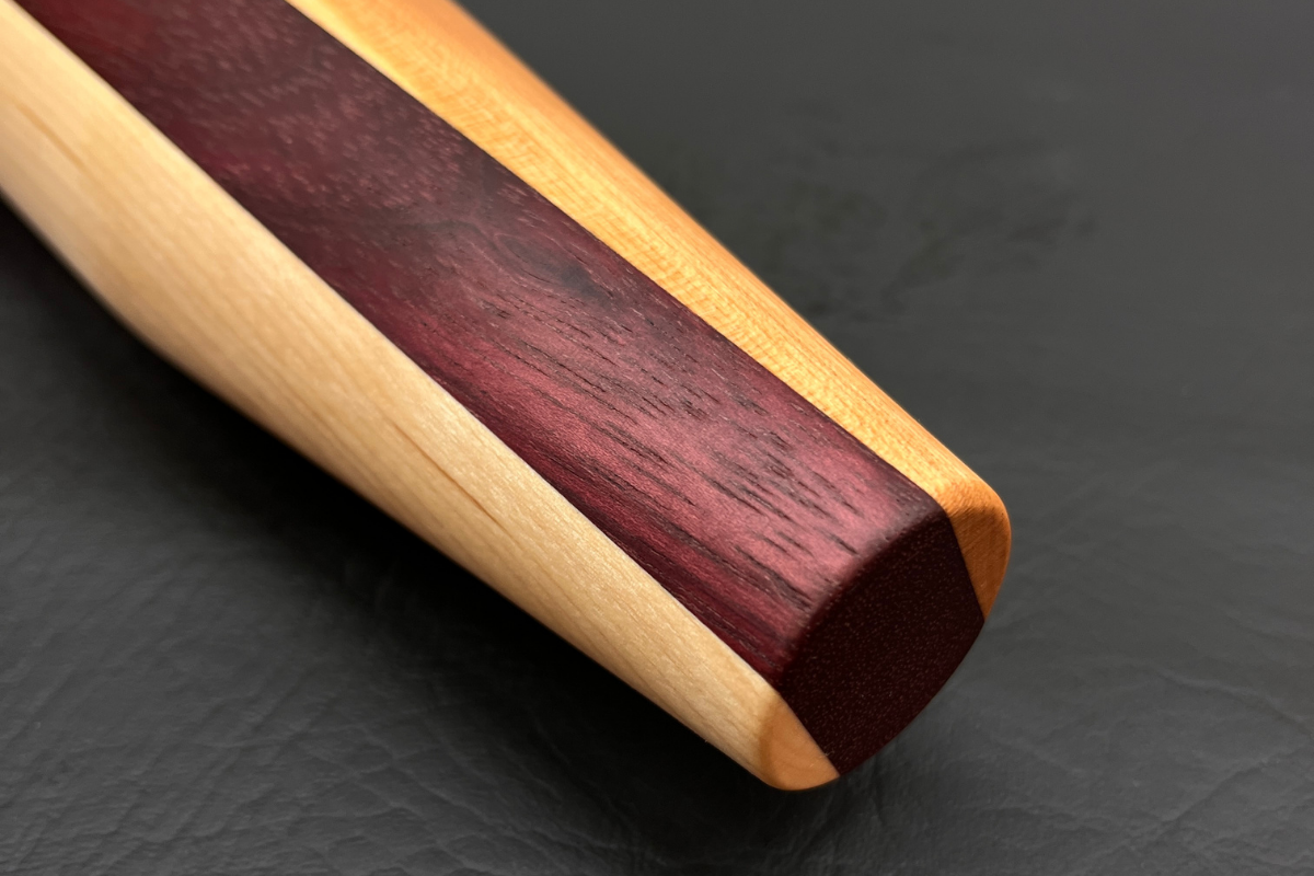 French Pastry Rolling Pin – Cherry, Maple & Purple Heart Hardwood - 16.5" x 2.25"