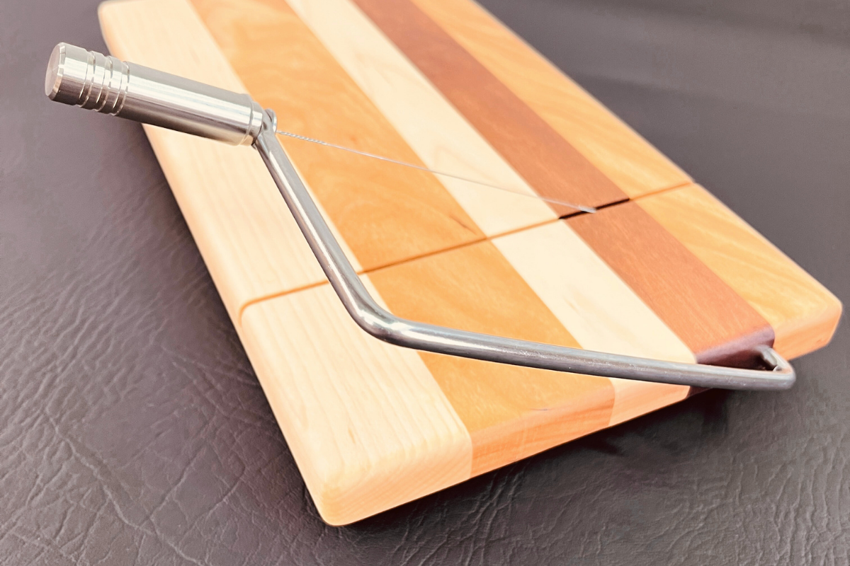 Maple, Tiama & Cherry Cheese Slicer 7" x 13" x 3/4"
