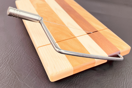 Maple, Tiama & Cherry Cheese Slicer 7" x 13" x 3/4"