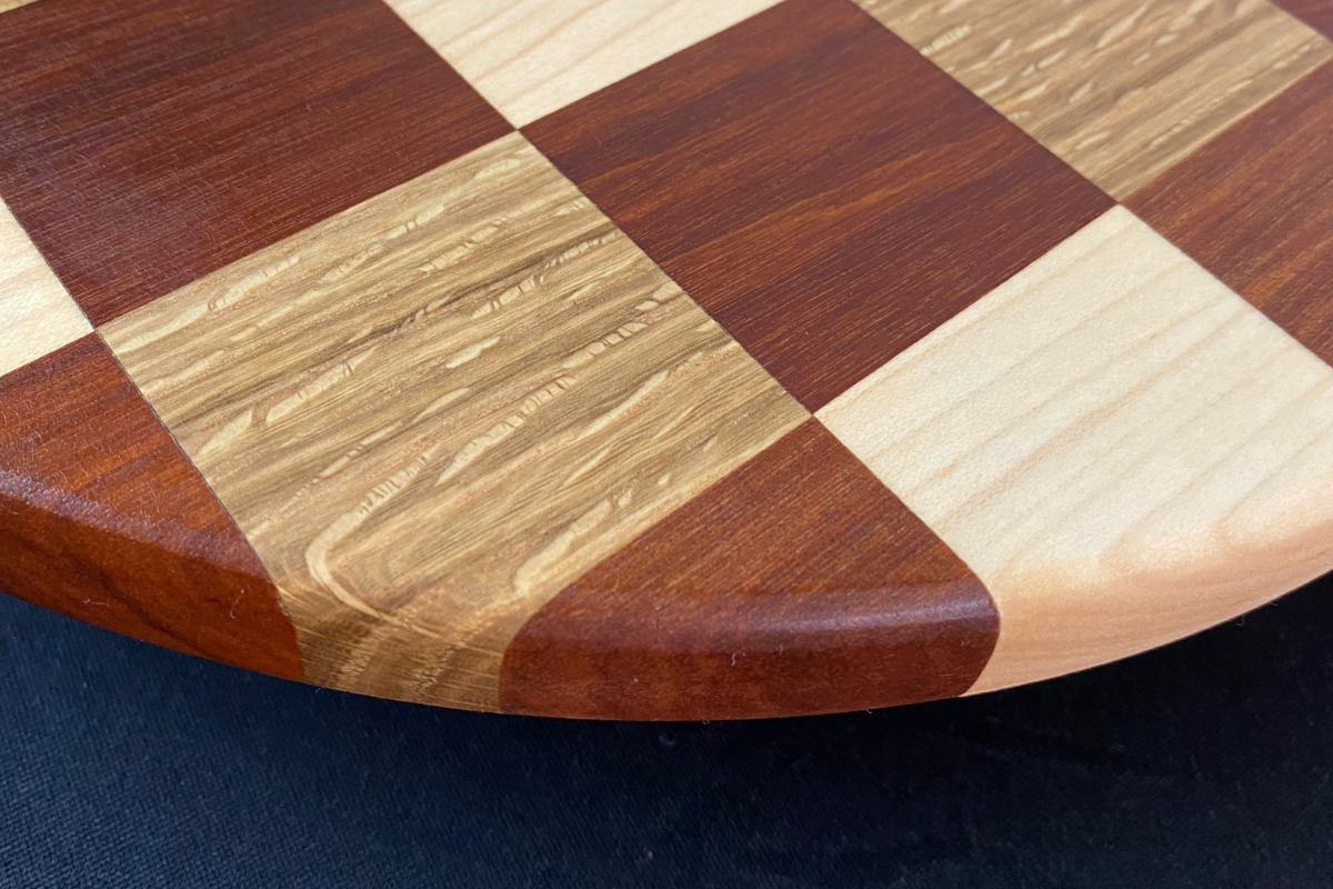 12" Lazy Susan - White Oak, Niove and Hard Maple 12" diameter .75" thick 2.25" tall