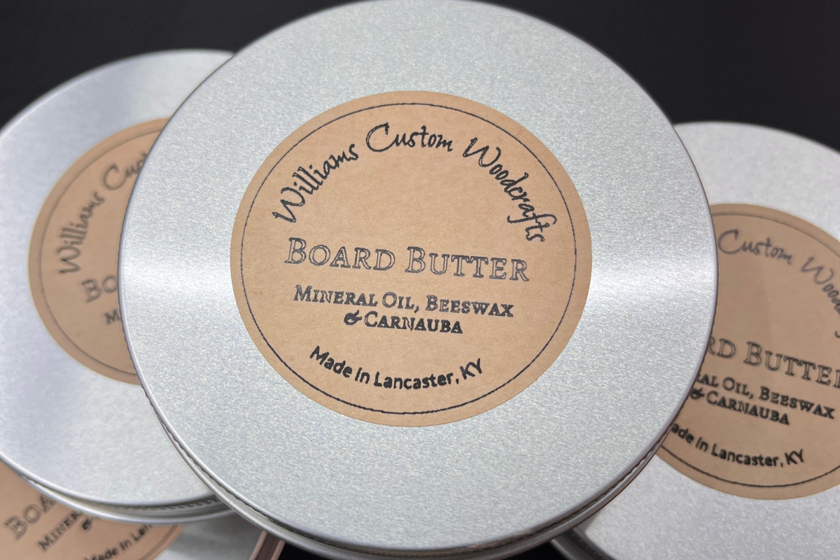 All Natural Beeswax, Mineral Oil & Carnauba Board Butter 4oz can