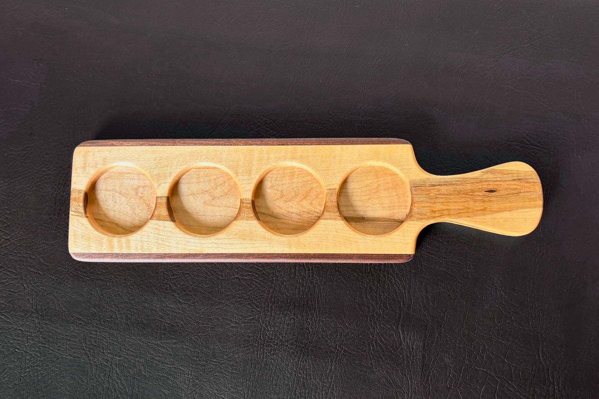 Curly Maple & Walnut Flight Board 5-1/4" x 20" x 7/8"