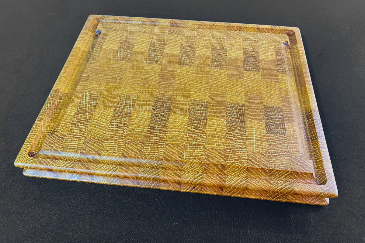 White Oak End Grain Cutting Board with Juice Groove — 11.5" x 14" x 1.25"