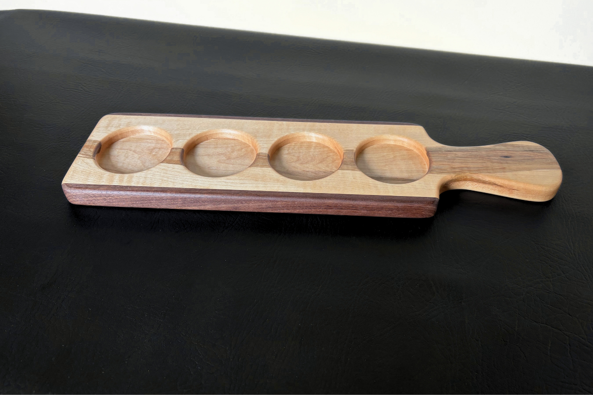 Curly Maple & Walnut Flight Board 5-1/4" x 20" x 7/8"