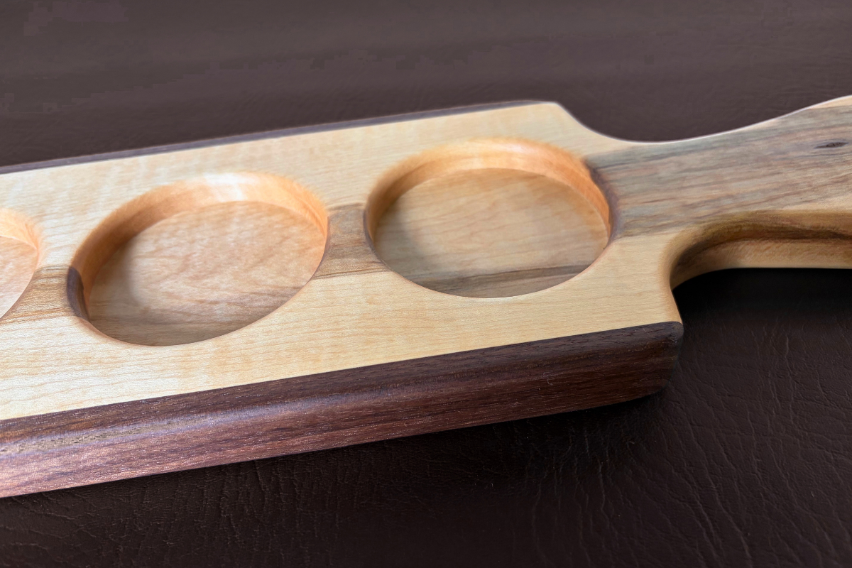 Curly Maple & Walnut Flight Board 5-1/4" x 20" x 7/8"