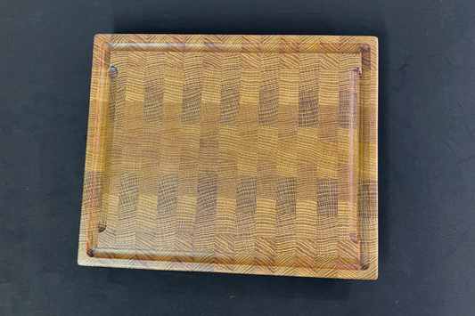 White Oak End Grain Cutting Board with Juice Groove — 11.5" x 14" x 1.25"