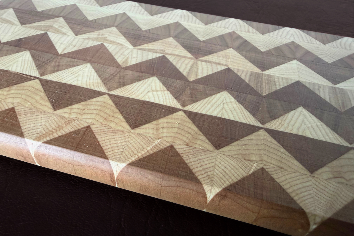 Cherry & Maple End Grain Vanity Tray 5" x 12" x 5/8"