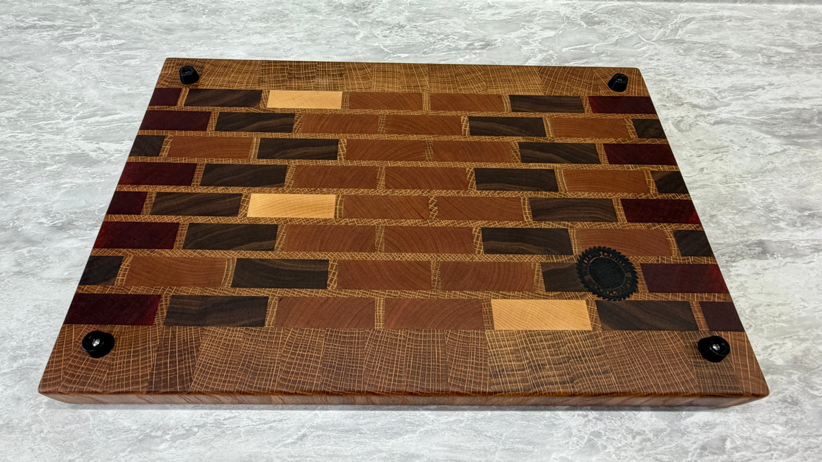 Brick Pattern End Grain Cutting Board 10-3/4" x 15-3/4" x 1-1/4"