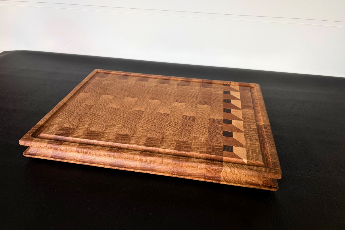 White Oak End Grain with Walnut, Cherry & Maple Accent 11-1/4" x 15-1/4" x 1-1/4"