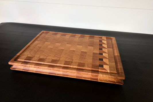White Oak End Grain with Walnut, Cherry & Maple Accent 11-1/4" x 15-1/4" x 1-1/4"