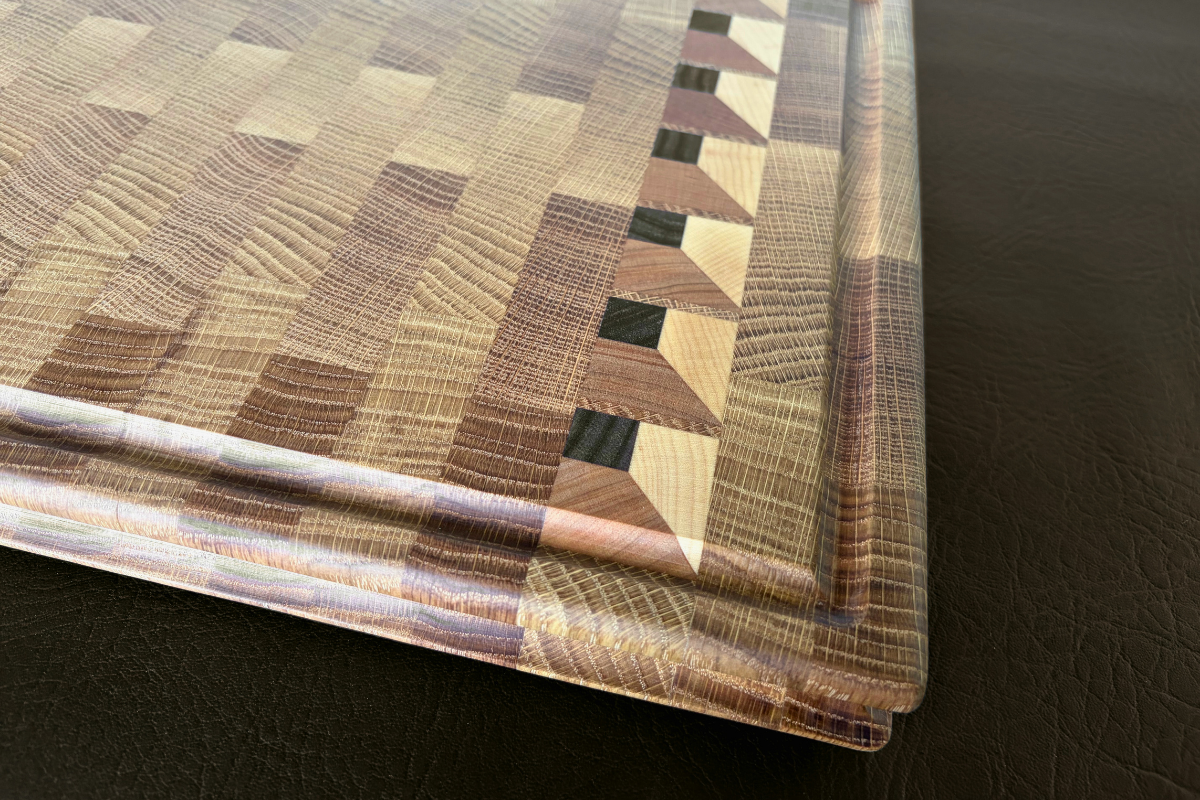 White Oak End Grain with Walnut, Cherry & Maple Accent 11-1/4" x 15-1/4" x 1-1/4"