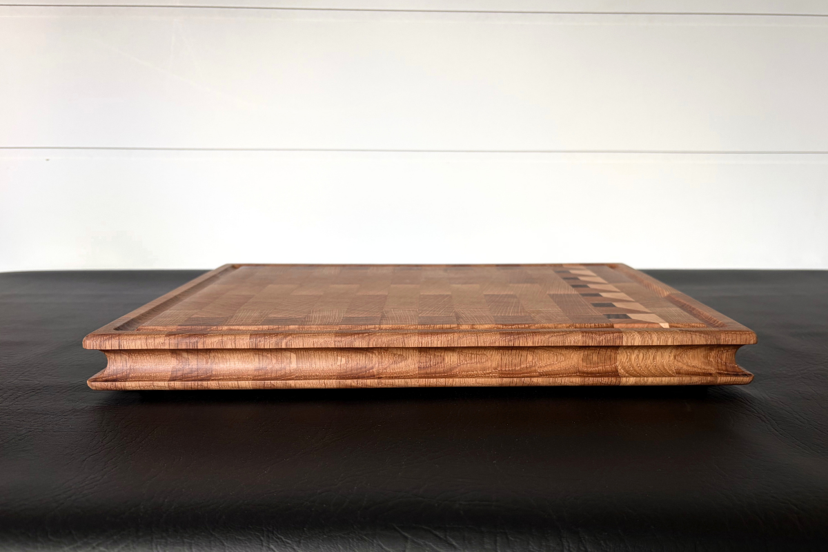 White Oak End Grain with Walnut, Cherry & Maple Accent 11-1/4" x 15-1/4" x 1-1/4"