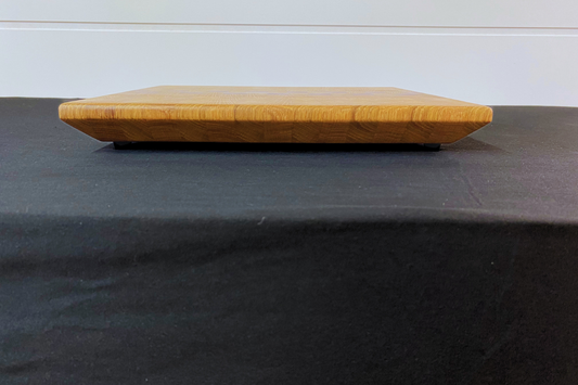 End Grain White Oak & Purple Heart Cutting Board with Non-Slip Feet 11.5" x 12.75 x 1.25"