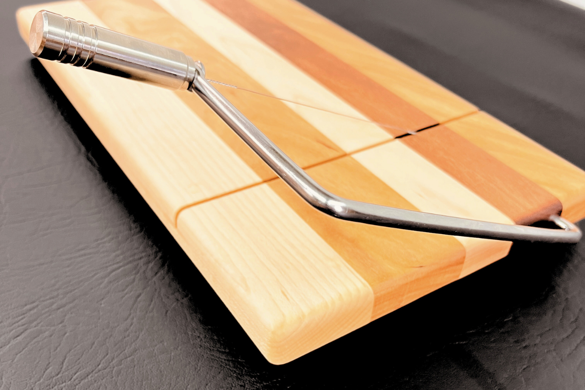Maple, Tiama & Cherry Cheese Slicer 7" x 13" x 3/4"
