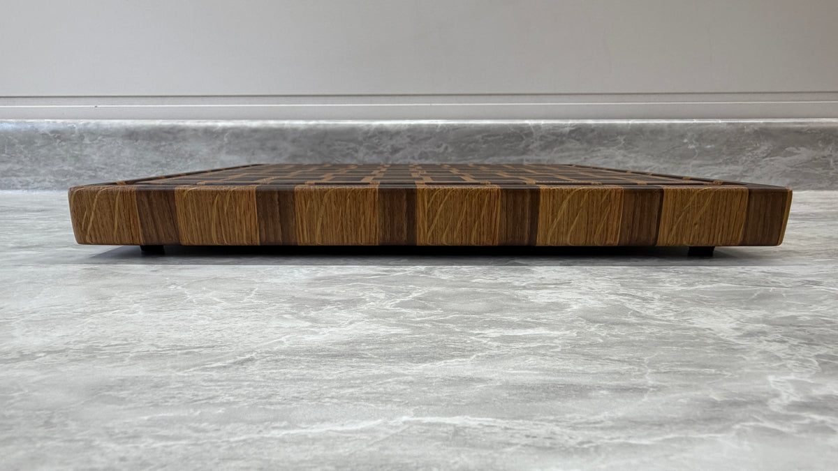 Black Walnut & White Oak End Grain Basketweave Pattern 11-1/4" x 15-1/2" x 1-1/4"
