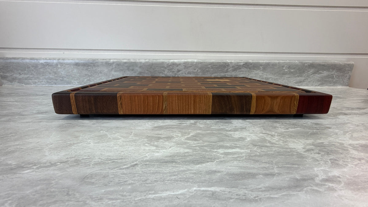Brick Pattern End Grain Cutting Board 12" x 16" x 1-1/4"