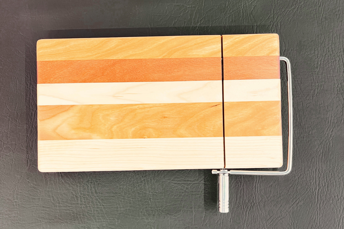 Maple, Tiama & Cherry Cheese Slicer 7" x 13" x 3/4"