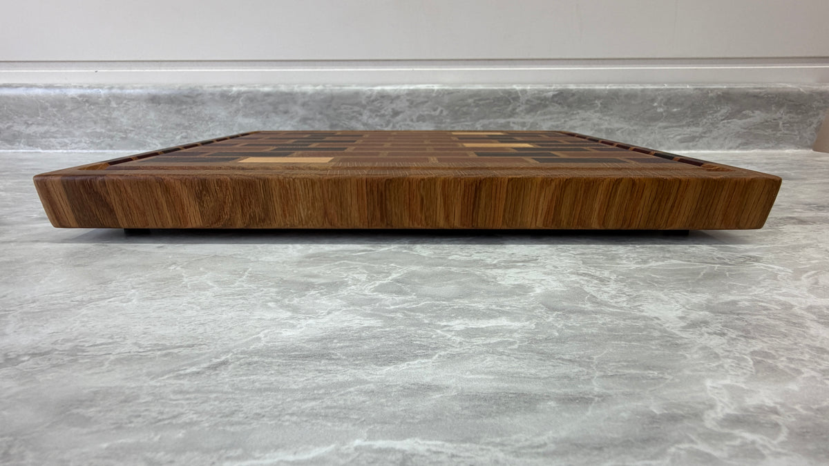 Brick Pattern End Grain Cutting Board 10-3/4" x 15-3/4" x 1-1/4"
