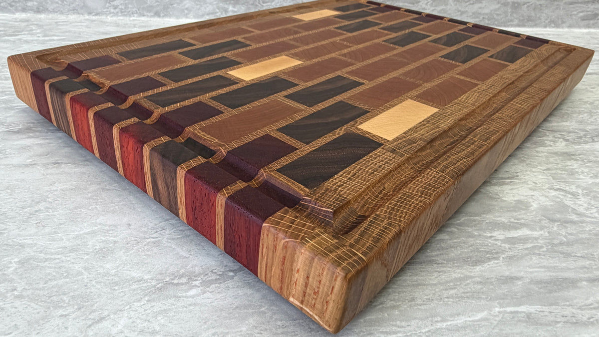 Brick Pattern End Grain Cutting Board 10-3/4" x 15-3/4" x 1-1/4"