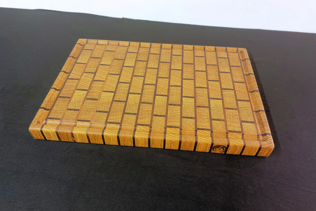 White Oak and Peruvian Walnut End Grain Brick pattern